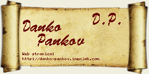 Danko Pankov vizit kartica